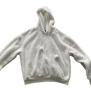 Cold Rush White Fuzzy Sweater - Size Medium